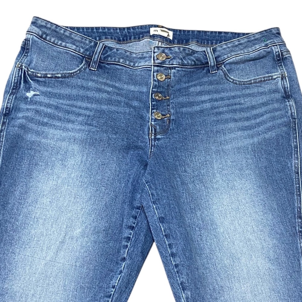 Maurices M Jeans Mid Rise Jegging Button Fly Raw Hem Minimalist Streetwear 20W - Picture 8 of 11